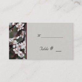 cartão de número de tabela com endereço de recepçã