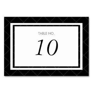 Cartão de Número de Tabela Coração Moderna