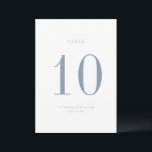 Cartão de Número de Tabela de Casamento Azul Dusty<br><div class="desc">Um minimalista de Chic,  empoeirado cartão da mesa de casamento azul. Observe que as placas de números de tabela devem ser numeradas e adicionadas ao seu carrinho individualmente.</div>