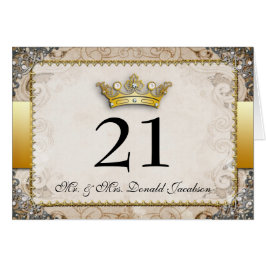 Cartão de Número de Tabela de Casamento de Contato