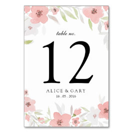 Cartão de Número de Tabela de Casamento de Cor de 