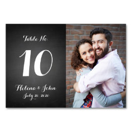 Cartão de Número de Tabela de Casamento de Fotos M