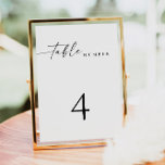 Cartão de Número de Tabela de Casamento Minimalist<br><div class="desc">Este número de tabela apresenta uma fonte moderna boêmica escrita à mão e um simples design minimalista. Altere facilmente o número para criar todos os números de tabela. Todas as cores são editáveis. Par com qualquer coisa na coleção BLAIR para um olhar coeso.</div>
