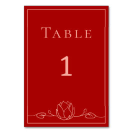 Cartão de Número de Tabela de Casamento Personaliz