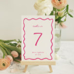 Cartão de Número de Tabela de Casamento Rosa Whims<br><div class="desc">Quadro de Linha Cinzenta Cinzenta Branca,  cartão de número da mesa de casamento. Observe que as placas de números de tabela devem ser numeradas e adicionadas ao seu carrinho individualmente. A cor da imagem e as fontes podem ser alteradas selecionando o recurso "editar usando a ferramenta design".</div>