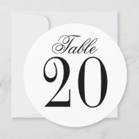 Cartão de Número de Tabela de Círculos de Casament
