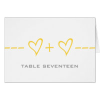 Cartão de Número de Tabela de Equação Coração Amar