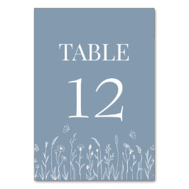 Cartão de Número de Tabela de Flores Selvagens e B