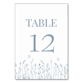Cartão de Número de Tabela de Flores Selvagens e B