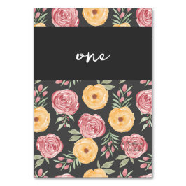 Cartão de Número de Tabela de Rosas Chic