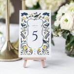Cartão de Número de Tabela Deco de Arte Vintage<br><div class="desc">Este cartão de número de tabela de casamento da Vintage art deco Wedding da Coleção Adaline apresenta todos os florais desenhados à mão, estilo de deco. Cria uma impressionante primeira impressão para seus convidados de casamento! Personalize-o com seus detalhes de forma fácil e rápida. Basta pressionar o botão 'personalizar' para...</div>