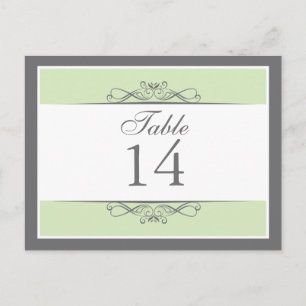 Cartão de Número de Tabela Decorativa Moderna