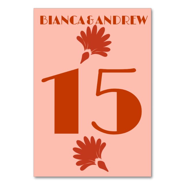 Cartão de Número de Tabela do Red-Hot Roaring Twen (Frente)