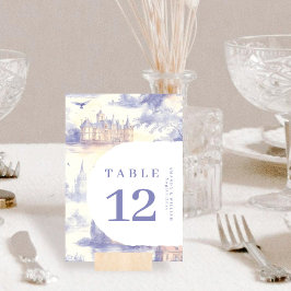 Cartão de Número de Tabela Toile de jouy