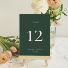 Cartão de Número de Tabela Verde BRUNSWICK
