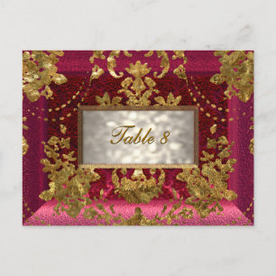 Cartão de Número de Tabela Vitoriana Beaumanoir