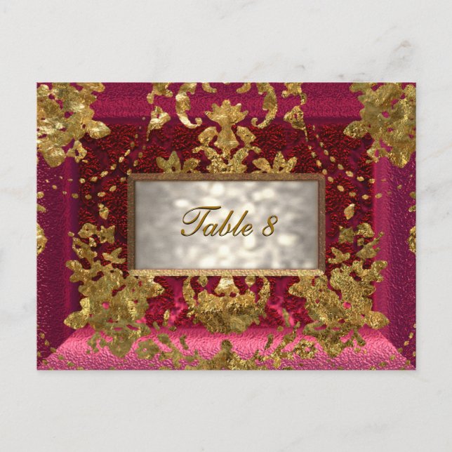 Cartão de Número de Tabela Vitoriana Beaumanoir (Frente)