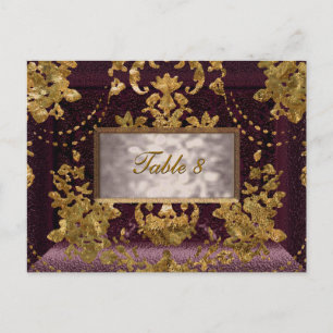 Cartão de Número de Tabela Vitoriana de Beaumanoir