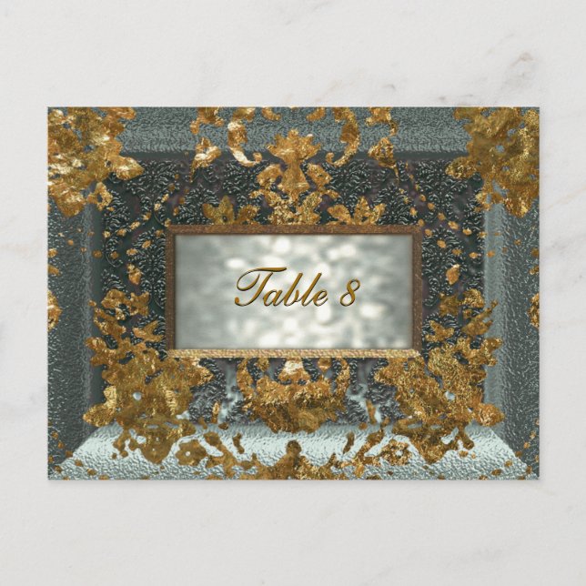 Cartão de Número de Tabela Vitoriana Reed Beaumano (Frente)