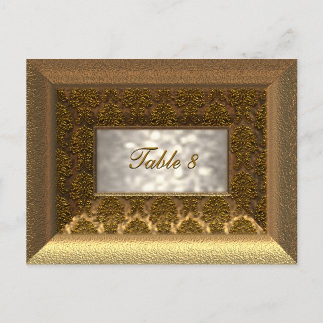 Cartão de Número de Tabela Vitoriana Regal (Frente)