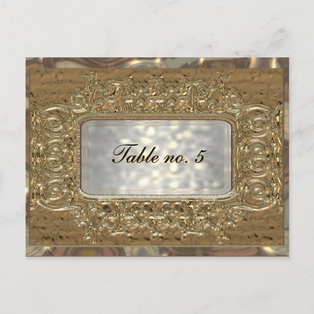 Cartão de Número de Tabela Vitoriano Brunchild (Frente)