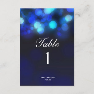 Cartão de Números de Mesa de Casamento Céu Azul Me