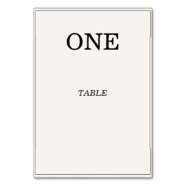 Cartão de Números de Mesa de Casamento Elegante Ol