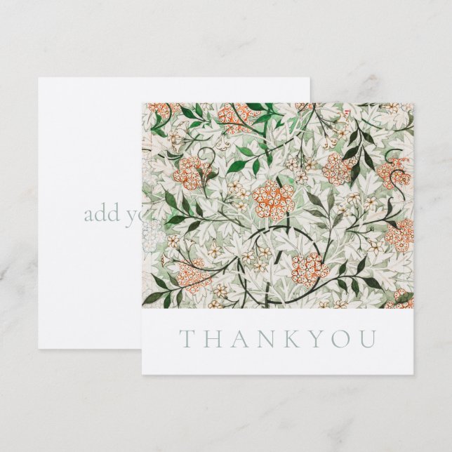 CARTÃO DE OBRIGAÇÕES: WILLIAM MORRIS : JASMINE (Frente/Verso)