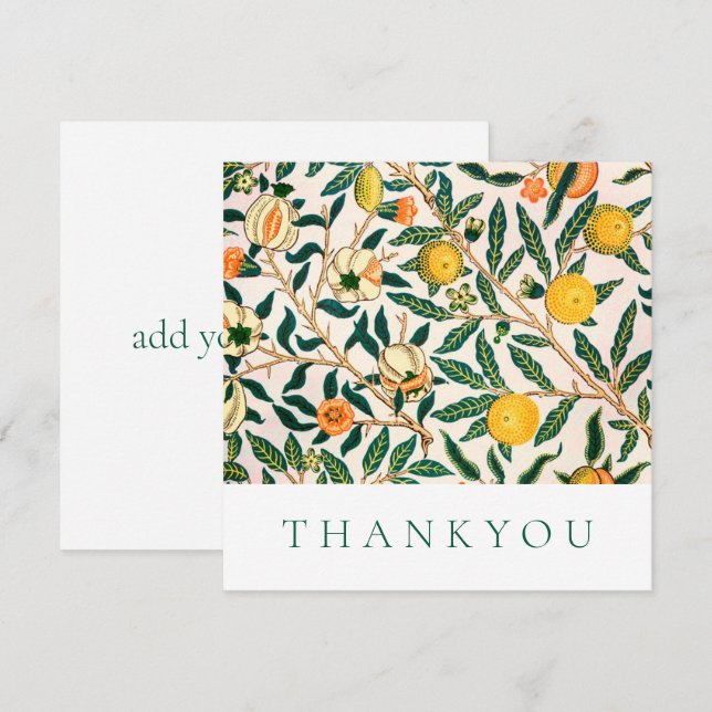 CARTÃO DE OBRIGAÇÕES: WILLIAM MORRIS : POMEGRANATO (Frente/Verso)