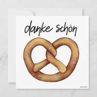 Cartão de Obrigado alemão Pretzel Danke Schon