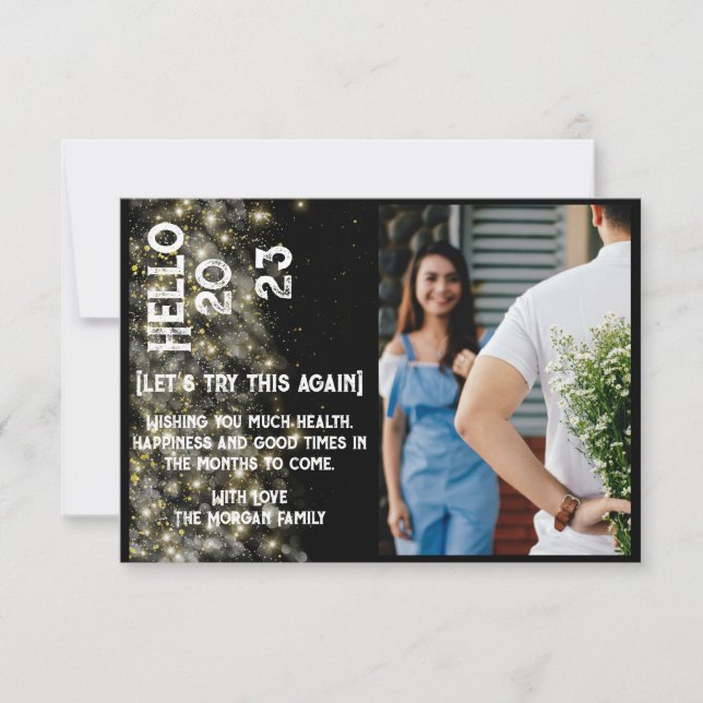 Cartão de Obrigado de Feriado Personalizado Modern (Frente)