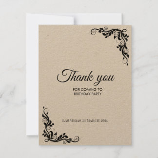 Cartão de obrigado para aniversário