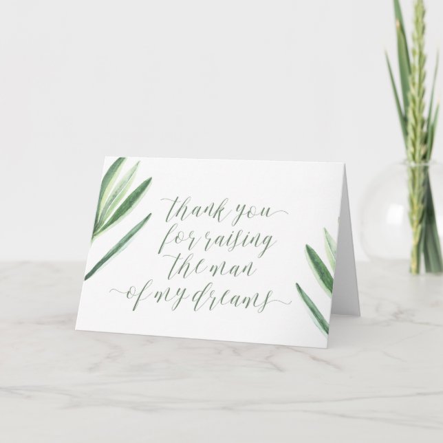 Cartão de Obrigado por Ter Criado o Homem dos Meus (Frente)