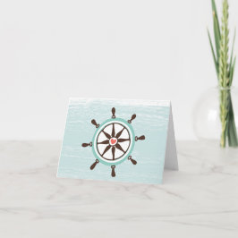 Cartão de Ocasião com Roda Náutica