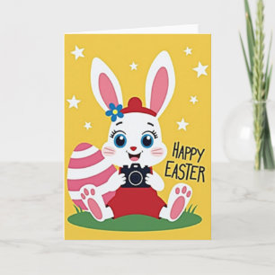 Cartão de Ocorrência da Páscoa do Bunny Happy