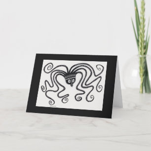 Cartão de Octopus Dobrado inspirado grego Mycenaea