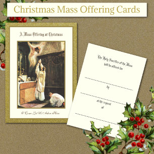 Cartão de Oferta de Missa Católica Tradicional de