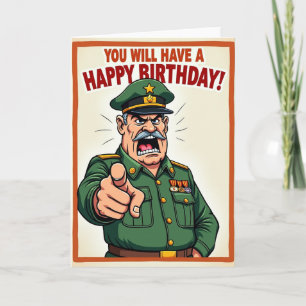 Cartão de Oficial de Aniversário Ousado
