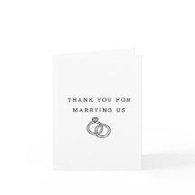 Cartão de Oficiante de Casamento Obrigado por Nos