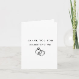 Cartão de Oficiante de Casamento Obrigado por Nos