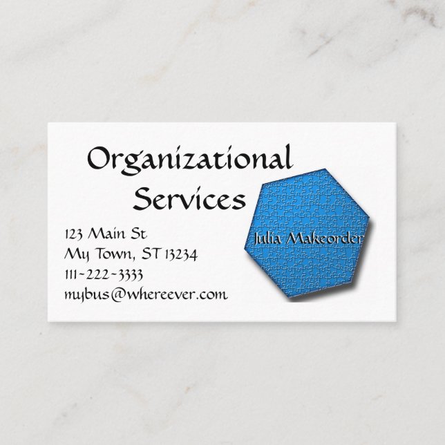 Cartão de ônibus - Quebra-cabeça de hexágono-jigse (Frente)