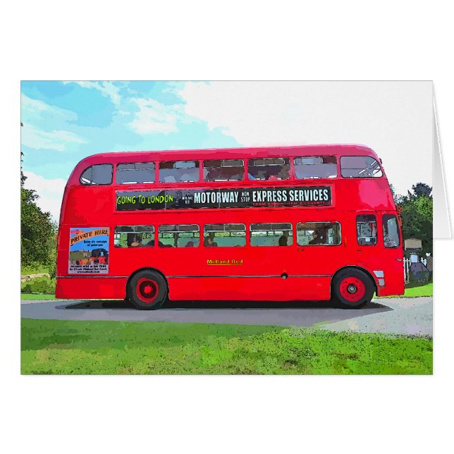 CARTÃO DE ÔNIBUS VERMELHO BRITÂNICO (Frente Horizontal)