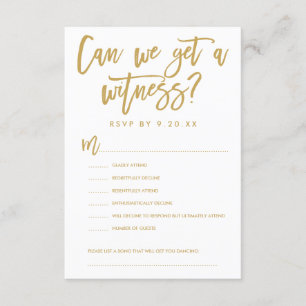 Cartão de Opções de RSVP de Casamento com Letra à 