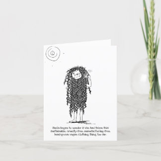 Cartão de opções de vestuário ineficiente