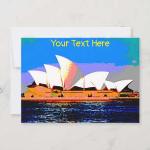 Cartão de ópera Sydney personalizável