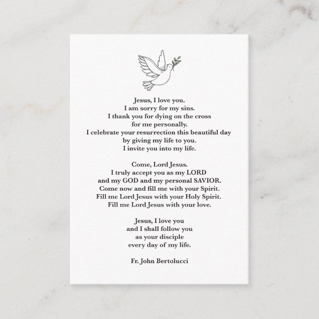 Cartão de Oração (Frente)