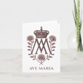 Cartão de Oração Auspice Maria Ave Maria