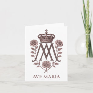 Cartão de Oração Auspice Maria Ave Maria
