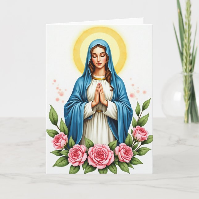 Cartão de Oração da Mulher Angelical (Frente)