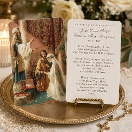 Cartão de Oração de Casamento Católico Esponsais 